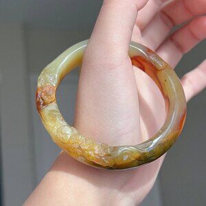 Plum Blossom Carved Bangle 55mm